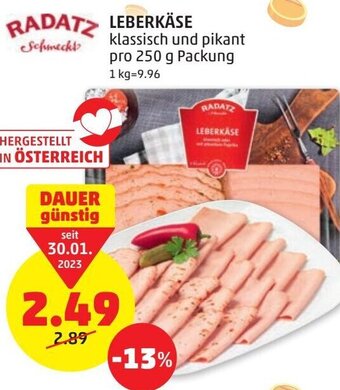 PENNY Radatz Leberkäse 250g Angebot