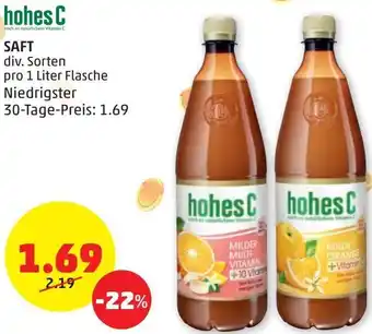 PENNY hohes C Saft 1 Liter Angebot