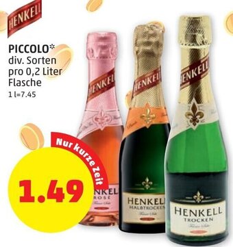 PENNY Henkell Piccolo 0,2 Liter Angebot