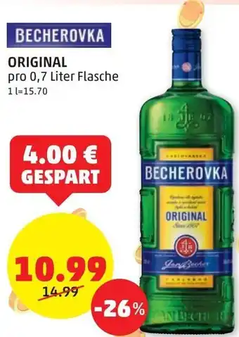 PENNY Becherovka Original 0,7 Liter Angebot
