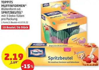 PENNY Toppits Muffinfprmen od. Spritzbeutel Angebot