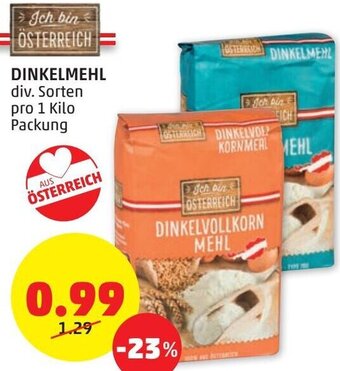 PENNY Dinkelmehl 1 kilo Angebot