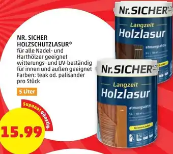 PENNY Nr. Sicher Holzschutzlasur 5 Liter Angebot