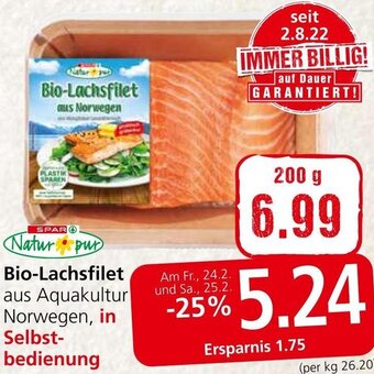 Spar Bio-Lachsfilet 200 g Angebot