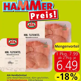 Spar AIA Hendlschnitzel 650 g Angebot
