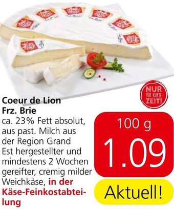 Spar Coeur de Lion Frz. Brie 100 g Angebot