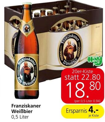 Spar Franziskaner Weißbier 0,5 Liter Angebot