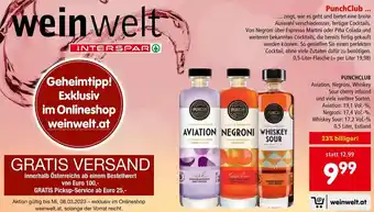 Interspar Punchclub Aviation, Negroni, Whiskey Sour Cherry Angebot
