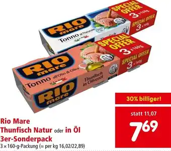 Rio Mare Thunfisch Natur oder in Öl 3er-Sonderpack 3 x 160 g