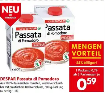 Interspar DESPAR Passata di Pomodoro 500 g Angebot