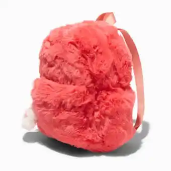 Claire's Furry coral mini backpack Angebot