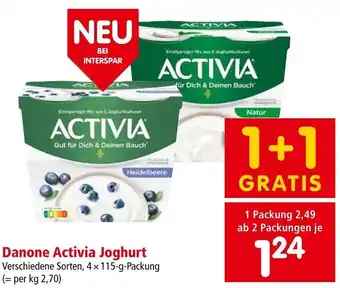 Interspar Danone Activia Joghurt 4 x 115 g Angebot