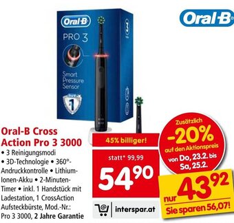 Interspar Oral-B Cross Action Pro 3 3000 Angebot