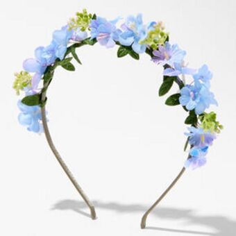 Claire's Petite blue flower crown headband Angebot
