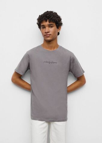 Mango T-shirt mit schriftzug Angebot