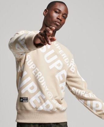 Superdry All over print logo loose crew sweatshirt Angebot