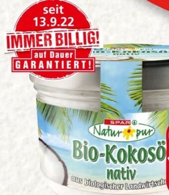 Spar Bio-kokosöl nativ Angebot