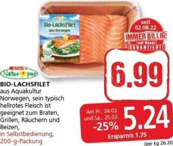 Spar Bio-Lachsfilet 200 g Angebot