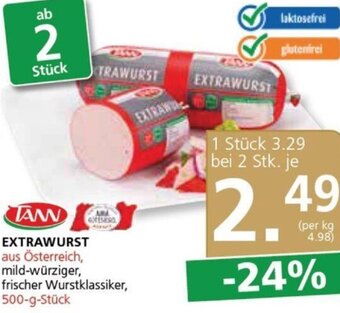 Spar Tann Extrawurst 500 g Angebot