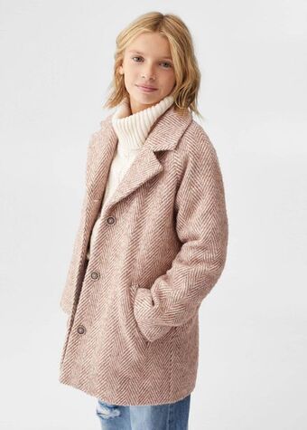 Mango Mantel aus fischgrätgewebe Angebot