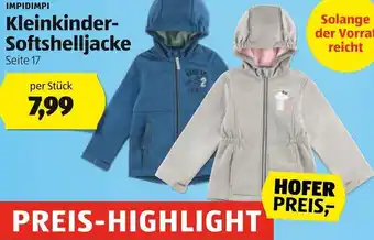 Hofer Impidimpi Kleinkinder-Softshelljacke Angebot