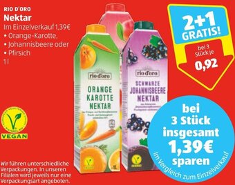 Hofer Rio D'Oro Nektar 1 l Angebot