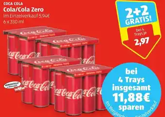 Hofer Coca Cola Zero 6 x 330 ml Angebot