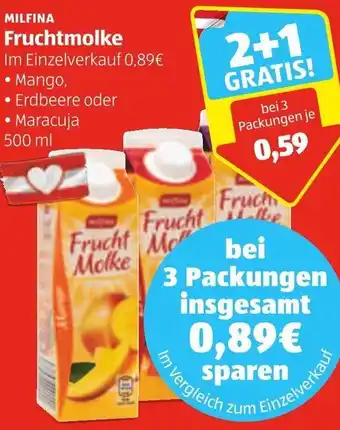 Hofer Milfina Fruchttmolke 500 ml Angebot