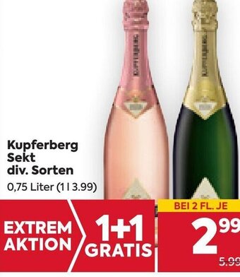 Billa Kupferberg Sekt div. Sorten 0,75 Liter Angebot