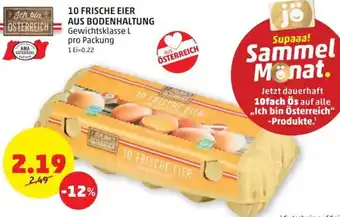 PENNY 10 Frischer Eier Aus Bodenhaltung Angebot