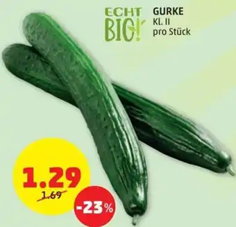 PENNY Echt Bio Gurke Angebot