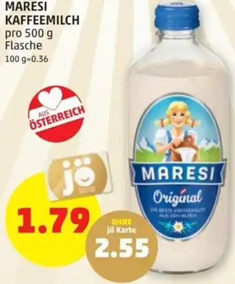 PENNY Maresi Kaffeemilch 500 g Angebot