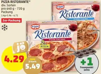 PENNY Pizza Ristorante 640 g- 720 g Angebot
