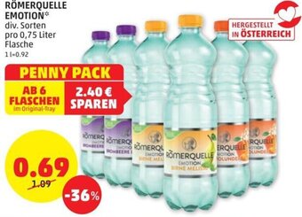 PENNY Römerquelle Emotion 0,75 Liter Angebot