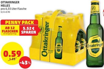 PENNY Ottakringer Helles 0,33 Liter Angebot