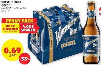 PENNY Wieselburger Gold 0,33 Liter Angebot