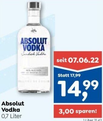 ADEG Absolut Vodka 0 ,7 Liter Angebot