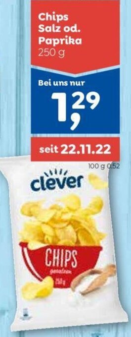 ADEG Chips Salz od. Paprika 250 g Angebot