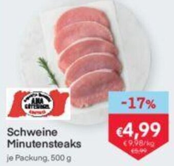MPreis Schweine Minutensteaks 500 g Angebot