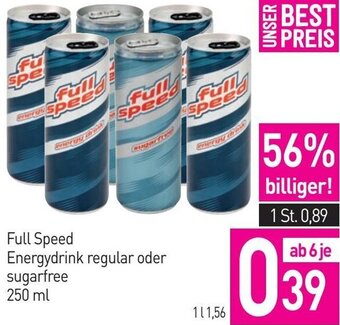 Sutterlüty Full Speed Energydrink regular oder sugarfree 250 ml Angebot