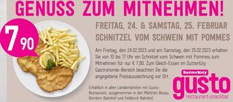 Sutterlüty Schnitzel Vom Schwein mit Pommes Angebot