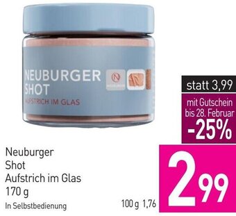 Sutterlüty Neuburger Shot Aufstrich im Glas 170 g Angebot