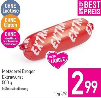 Sutterlüty Metzgerei Broger Extrawurst 500g Angebot