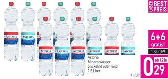 Sutterlüty Astoria Mineralwasser prickelnd oder mild 1,5 Liter Angebot