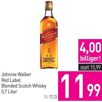 Sutterlüty Johnnie Walker Red Label Blended Scotch Whisky 0,7 Liter Angebot