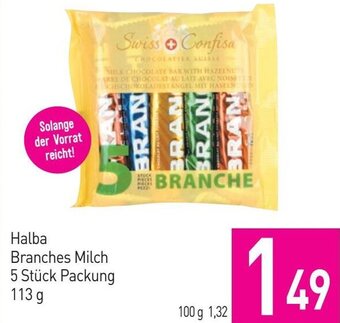 Sutterlüty Halba Branches Milch 5 Stk. Packung 113 g Angebot