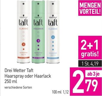 Sutterlüty Drei Wetter Taft Haarspray oder Haarlack 250 ml Angebot