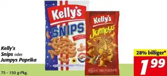 Nah&Frisch Kelly's Snips oder Jumpys Paprika 75-150 g-Pkg. Angebot