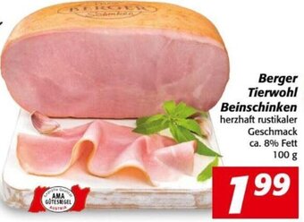 Nah&Frisch Berger Tierwohl Beinschinken 100 g Angebot