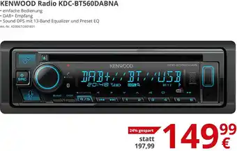 A.T.U. Kenwood Radio KDC-BT560DABNA Angebot